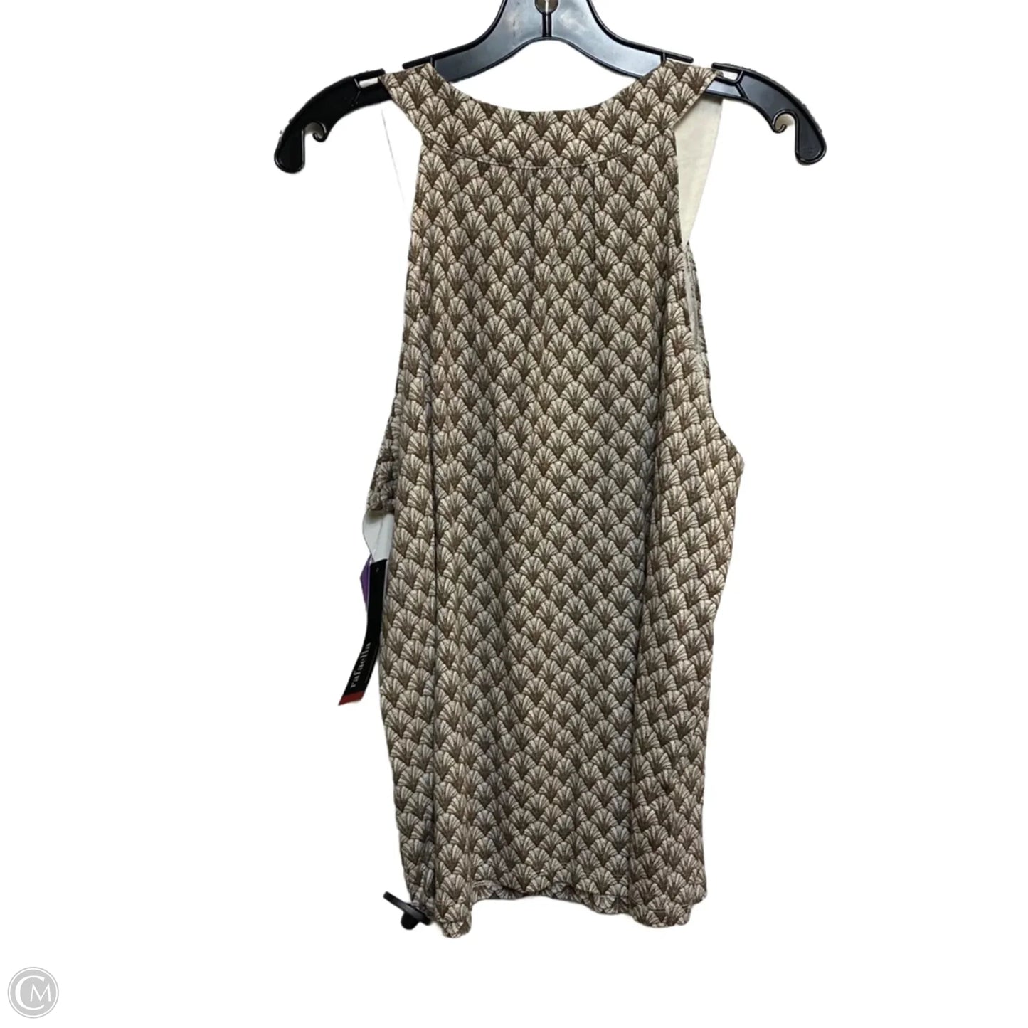Top Sleeveless By Rafaella In Brown & White, Size: Xl