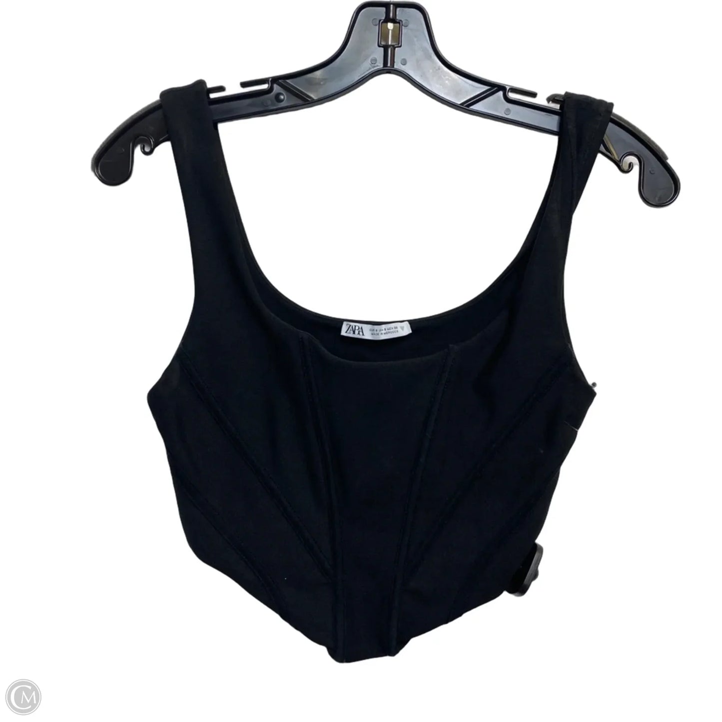 Top Sleeveless By Zara In Black, Size: S