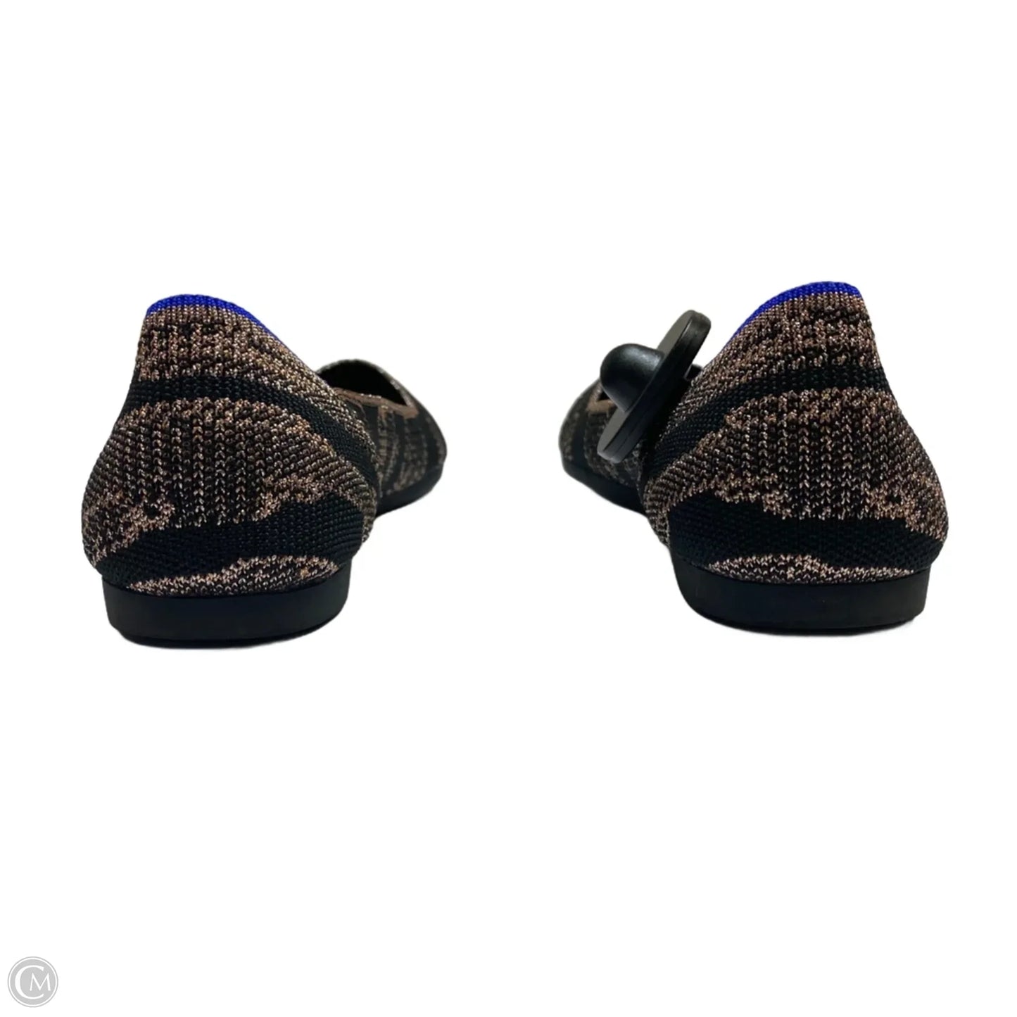 Shoes Designer By Rothys In Black & Gold, Size: 7