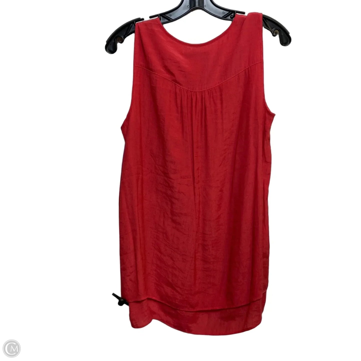 Top Sleeveless By Cristina B In Red, Size: S