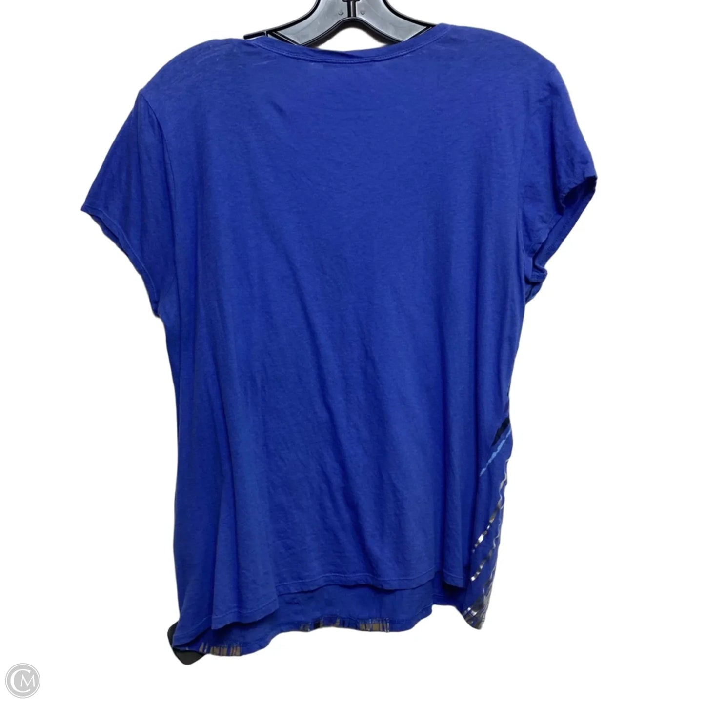 Top Short Sleeve By Tahari In Blue, Size: Xl