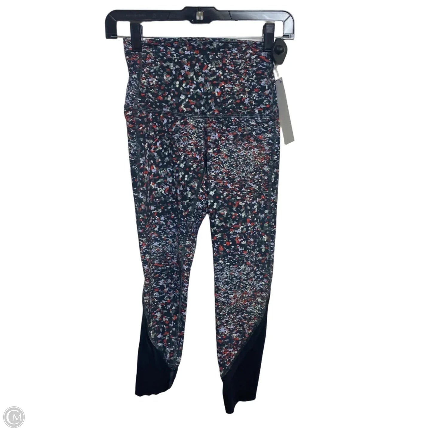 Athletic Leggings By Lululemon In Grey & Red, Size: S