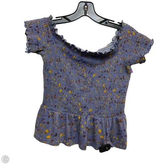 Top Short Sleeve By American Eagle In Blue, Size: M