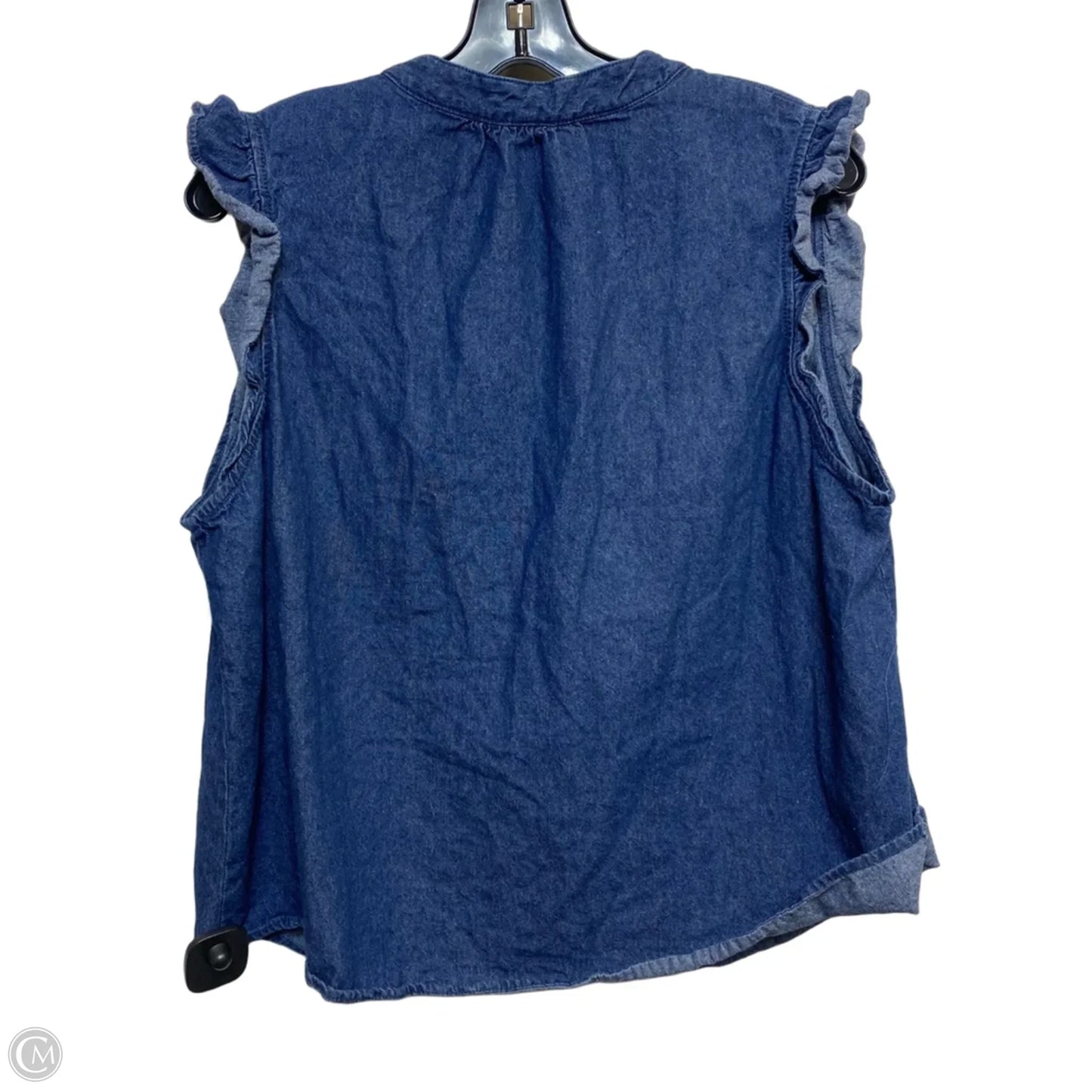 Top Sleeveless By Draper James In Blue Denim, Size: Xl