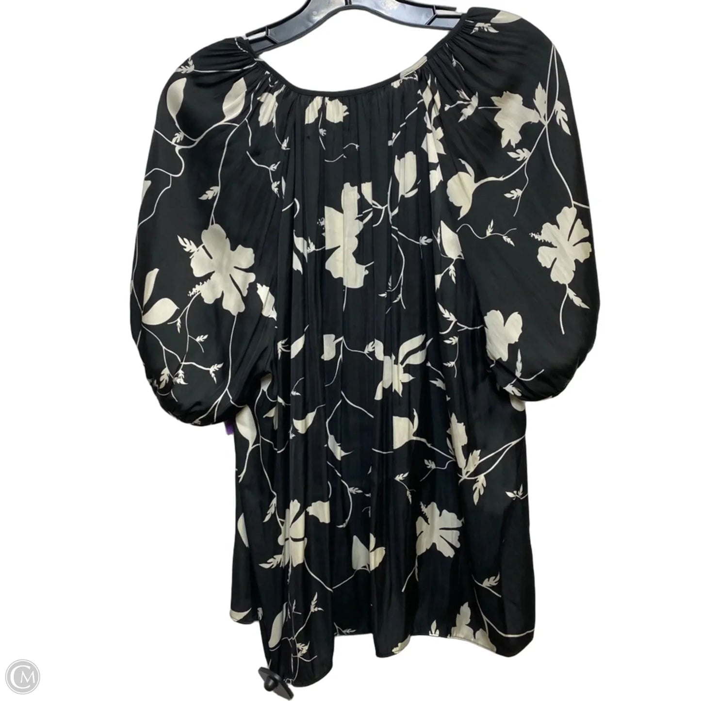 Top Short Sleeve By Nine West Apparel In Black & White, Size: Xl