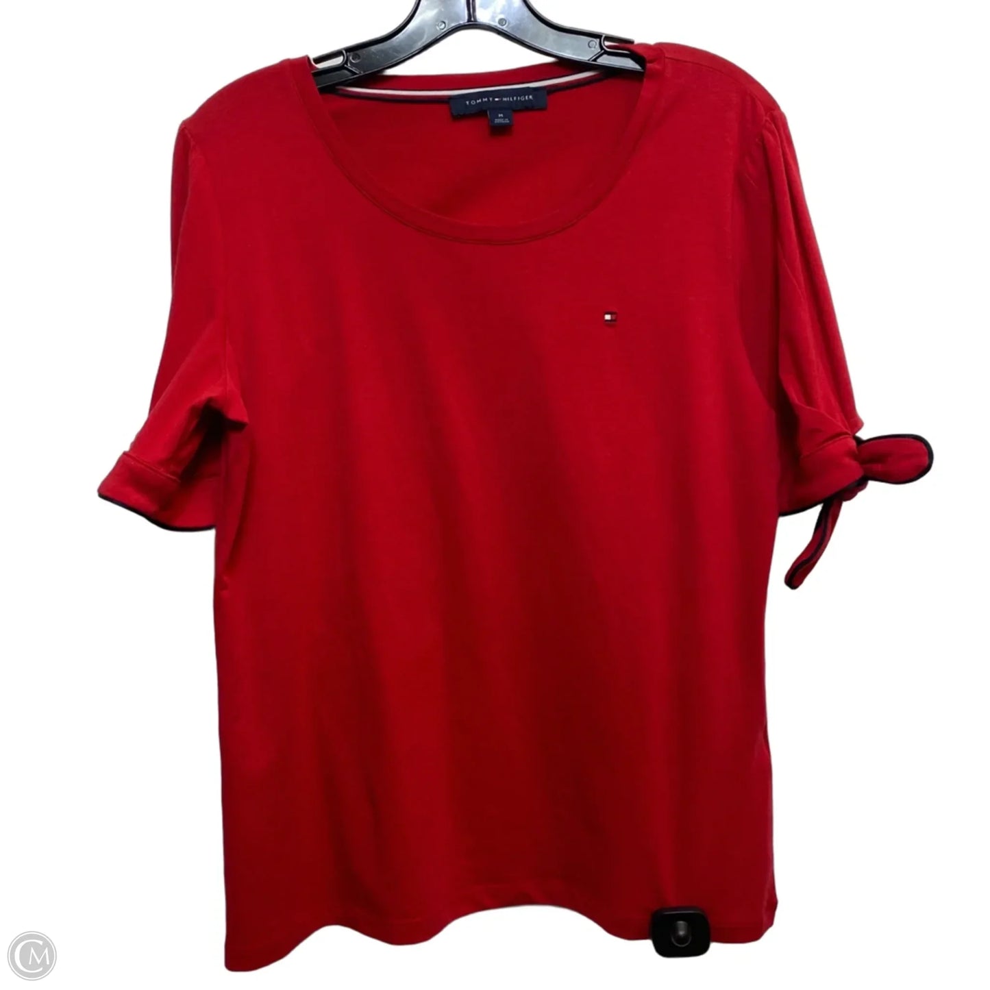 Top Short Sleeve By Tommy Hilfiger In Red, Size: M