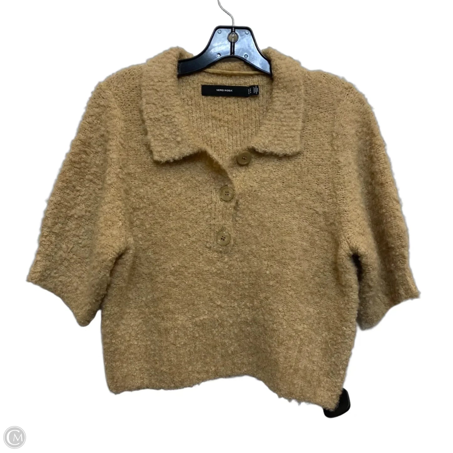 Top Short Sleeve By Vero Moda In Tan, Size: S