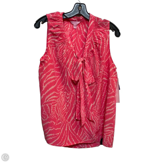 Top Sleeveless Designer By Lilly Pulitzer In Pink, Size: L