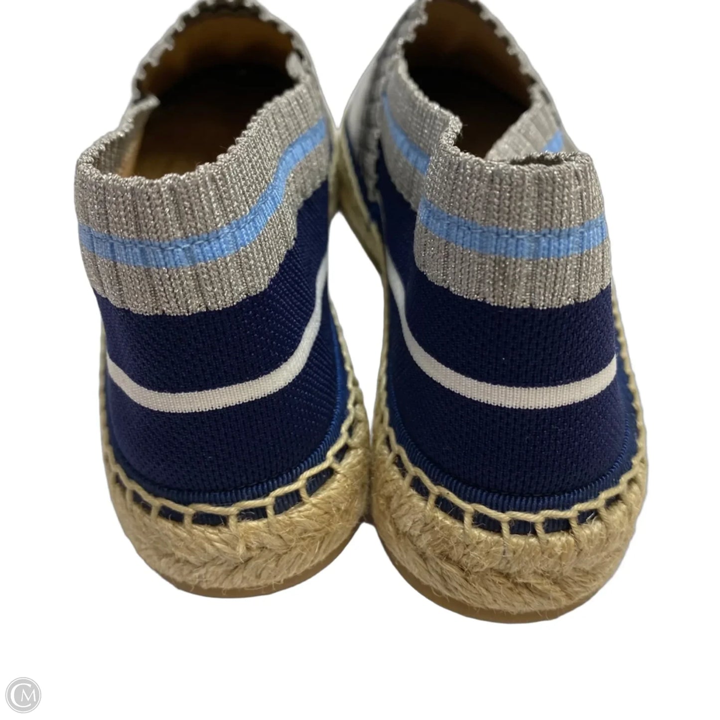 Shoes Luxury Designer By Fendi In Blue & Silver, Size: 6