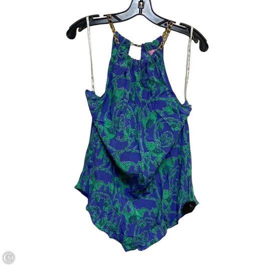 Top Sleeveless Designer By Lilly Pulitzer In Blue & Green, Size: M