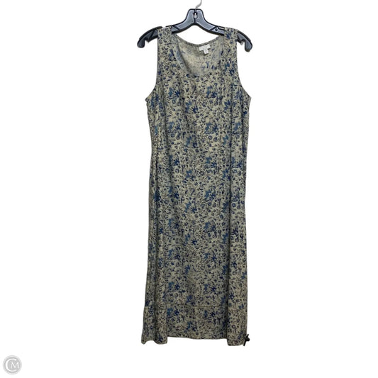 Dress Casual Midi By Pure Jill In Blue & Cream, Size: L