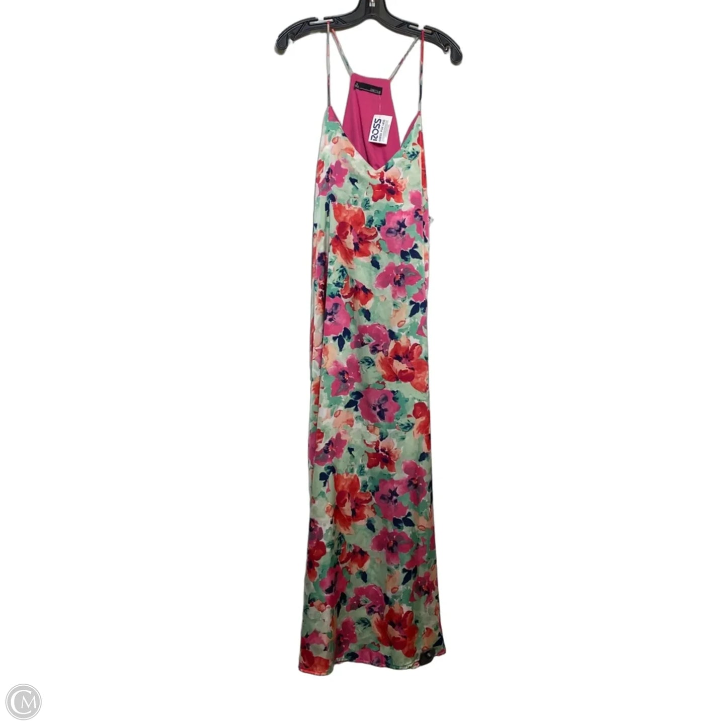 Dress Casual Maxi By Chetta B In Green & Pink, Size: Xl