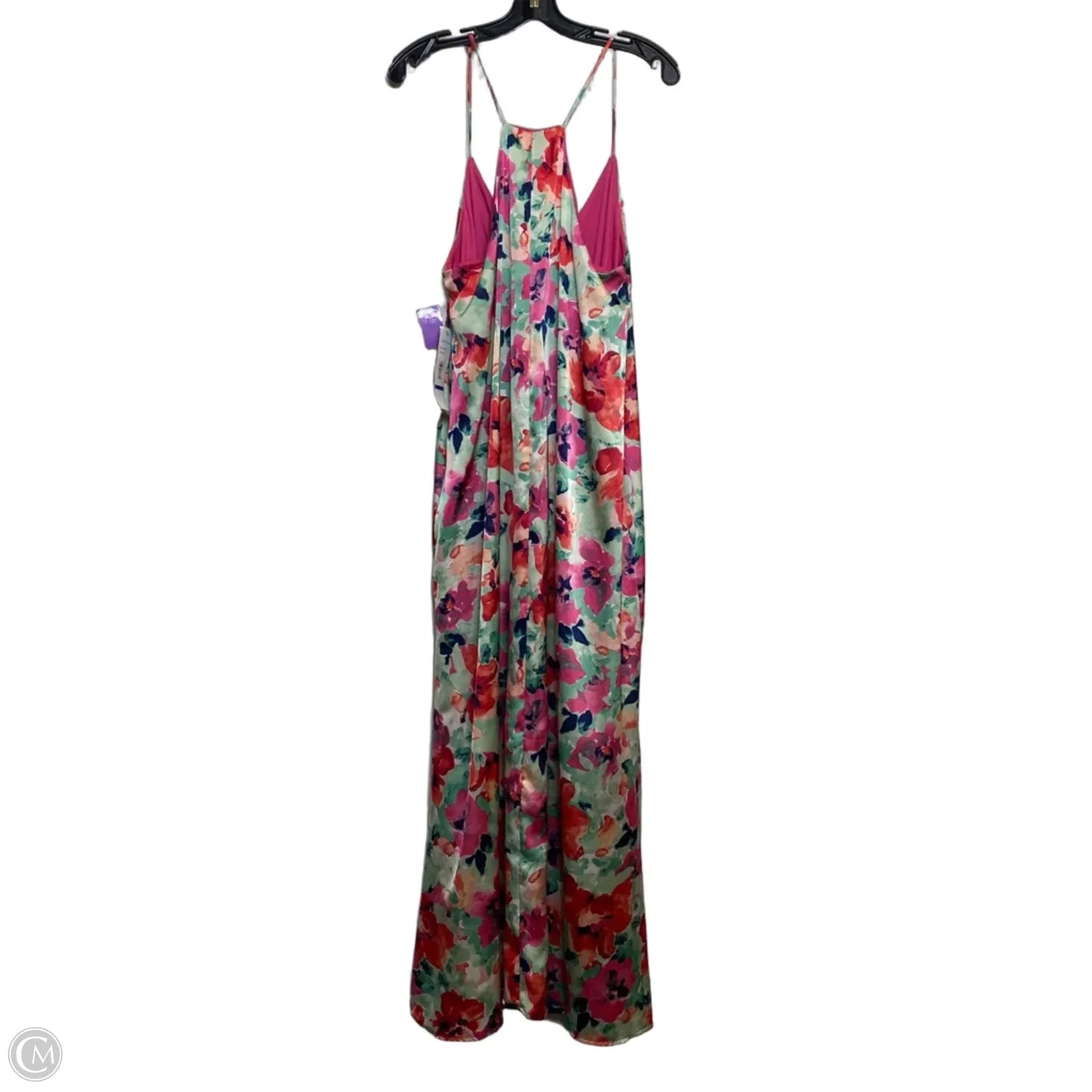 Dress Casual Maxi By Chetta B In Green & Pink, Size: Xl