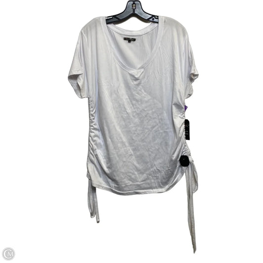 Top Short Sleeve By Splash In White, Size: 2x