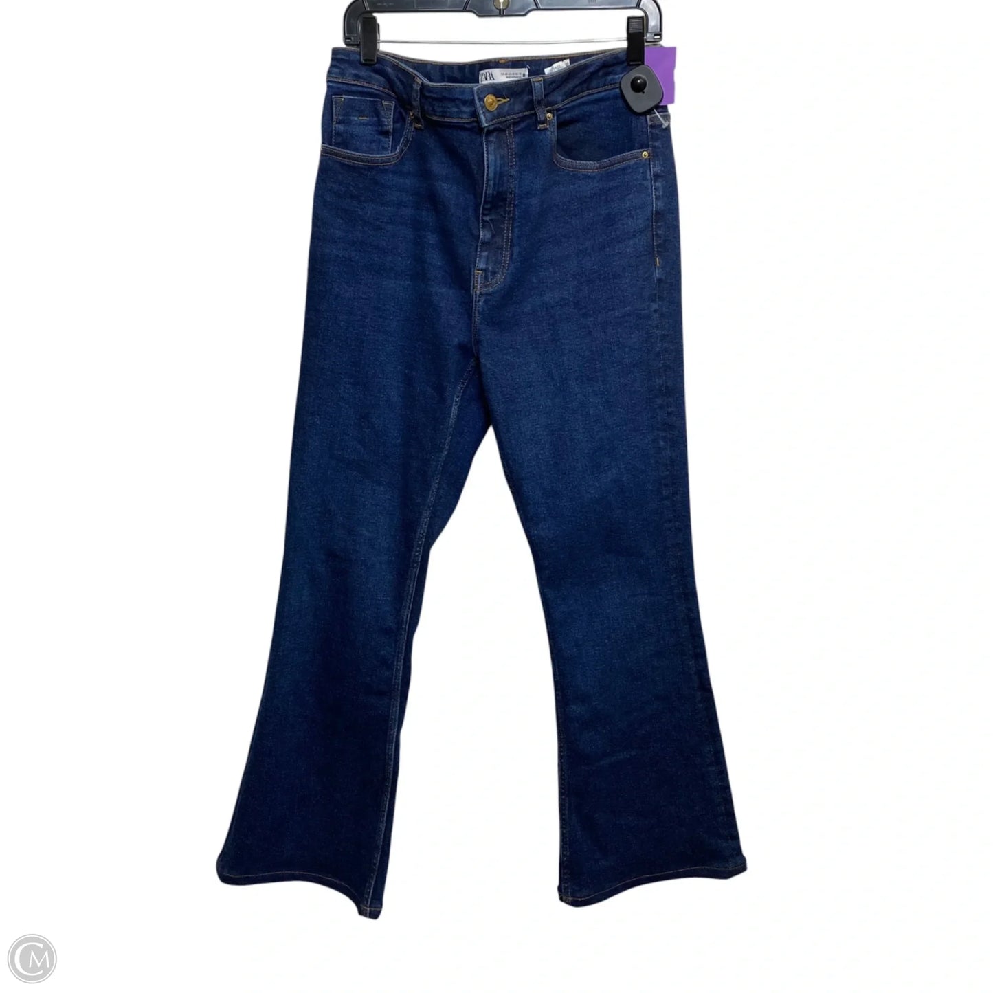 Jeans Boot Cut By Zara In Blue Denim, Size: 10