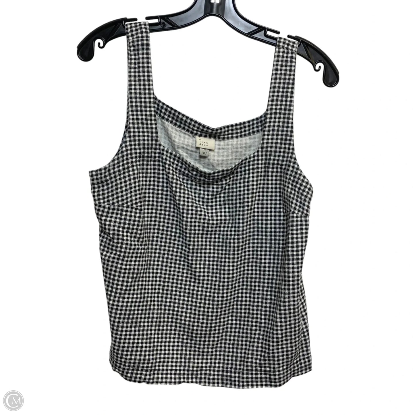 Top Sleeveless By A New Day In Black & White, Size: Medium