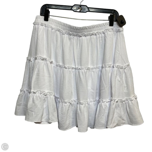 Skort By Clothes Mentor In White, Size: 2x