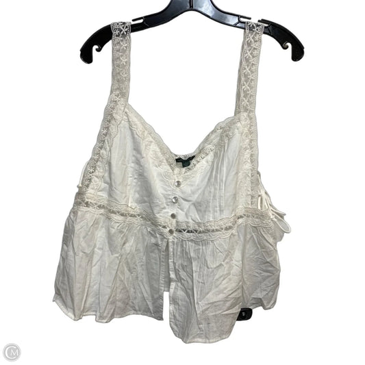 Top Sleeveless By Wild Fable In White, Size: L