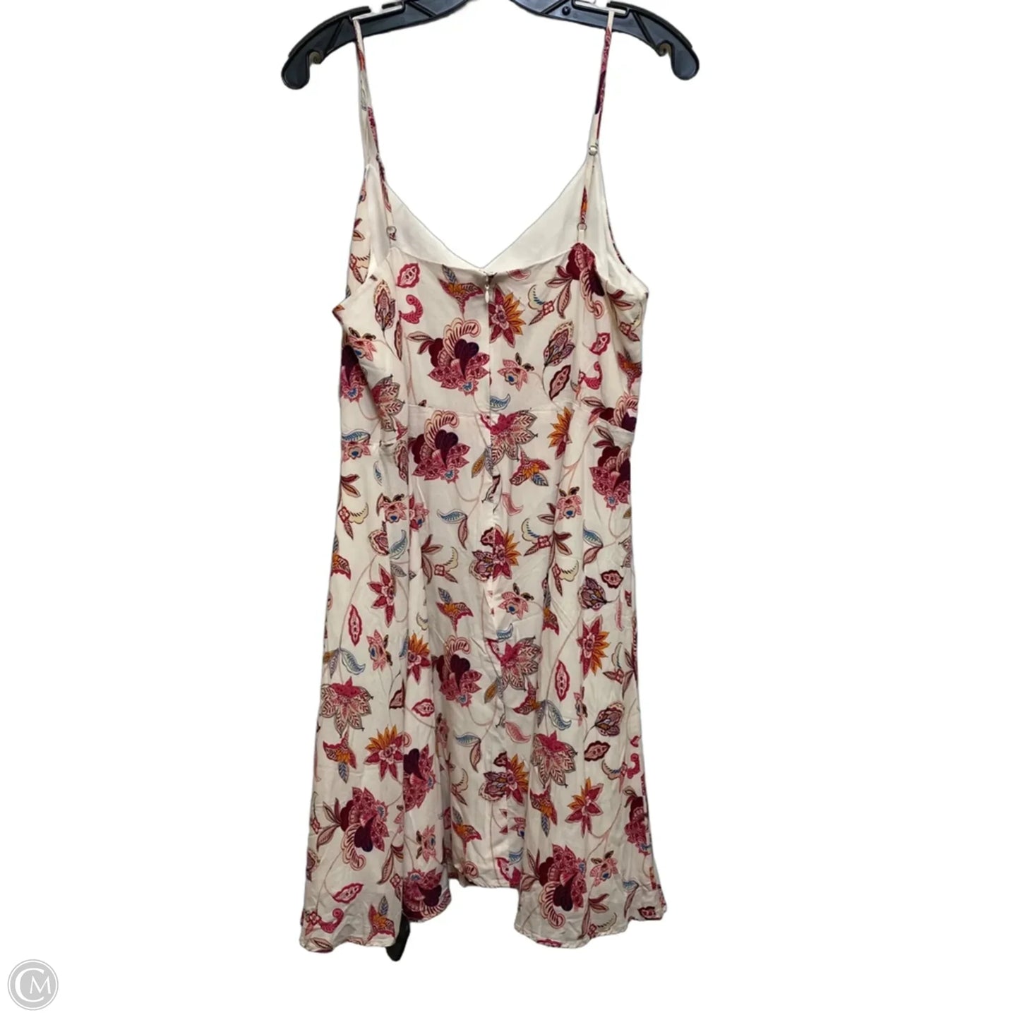 Dress Casual Short By Loft In Cream & Pink, Size: M