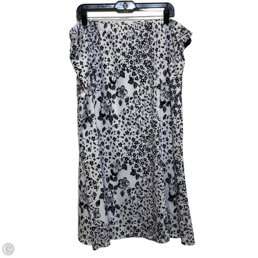 Skirt Midi By Southern Lady In Black & White, Size: 3x