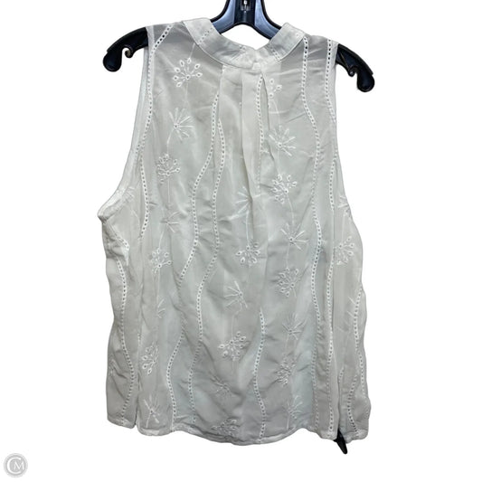Top Sleeveless By Shein In White, Size: 3x
