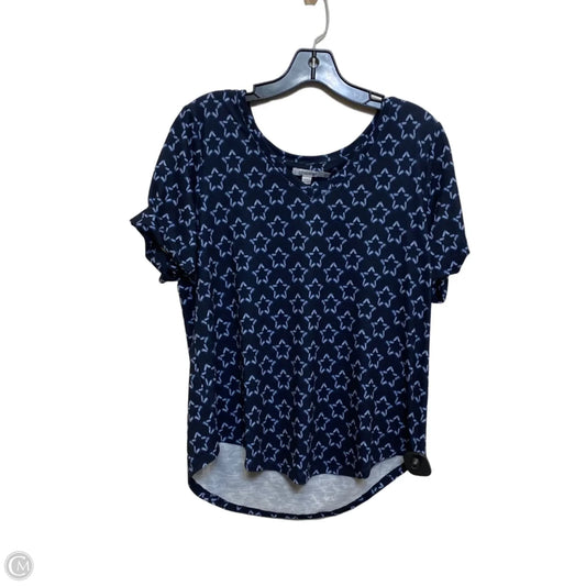 Top Short Sleeve By Chicos In Blue, Size: M