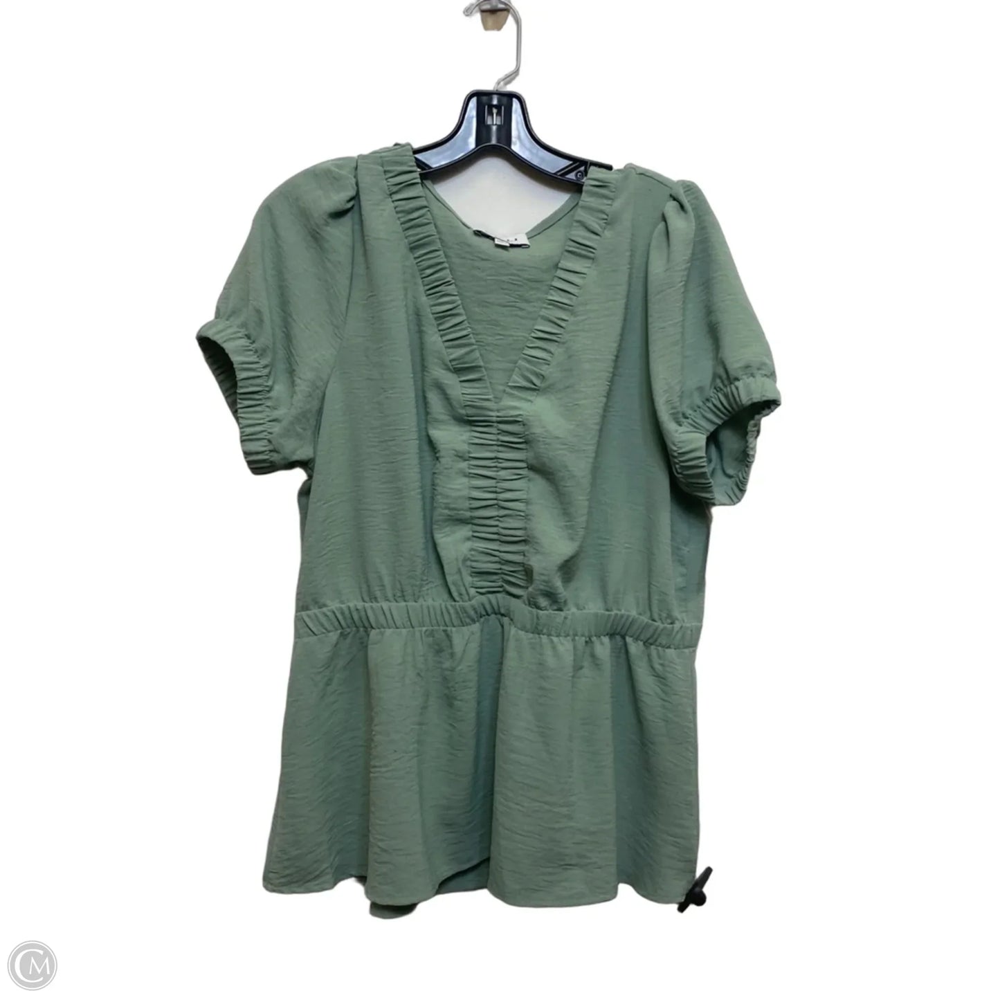 Top Short Sleeve By Gilli In Green, Size: Xl