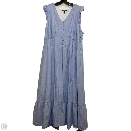 Dress Casual Maxi By Lane Bryant In Blue & White, Size: 4x