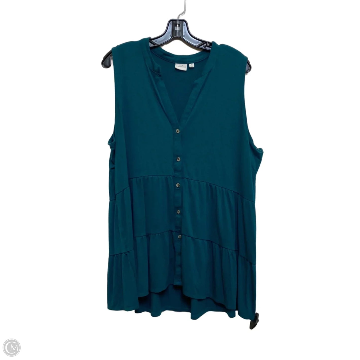 Top Sleeveless By New Directions In Green, Size: 1x