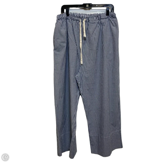Pants Cropped By stylive In Blue & White, Size: 2x
