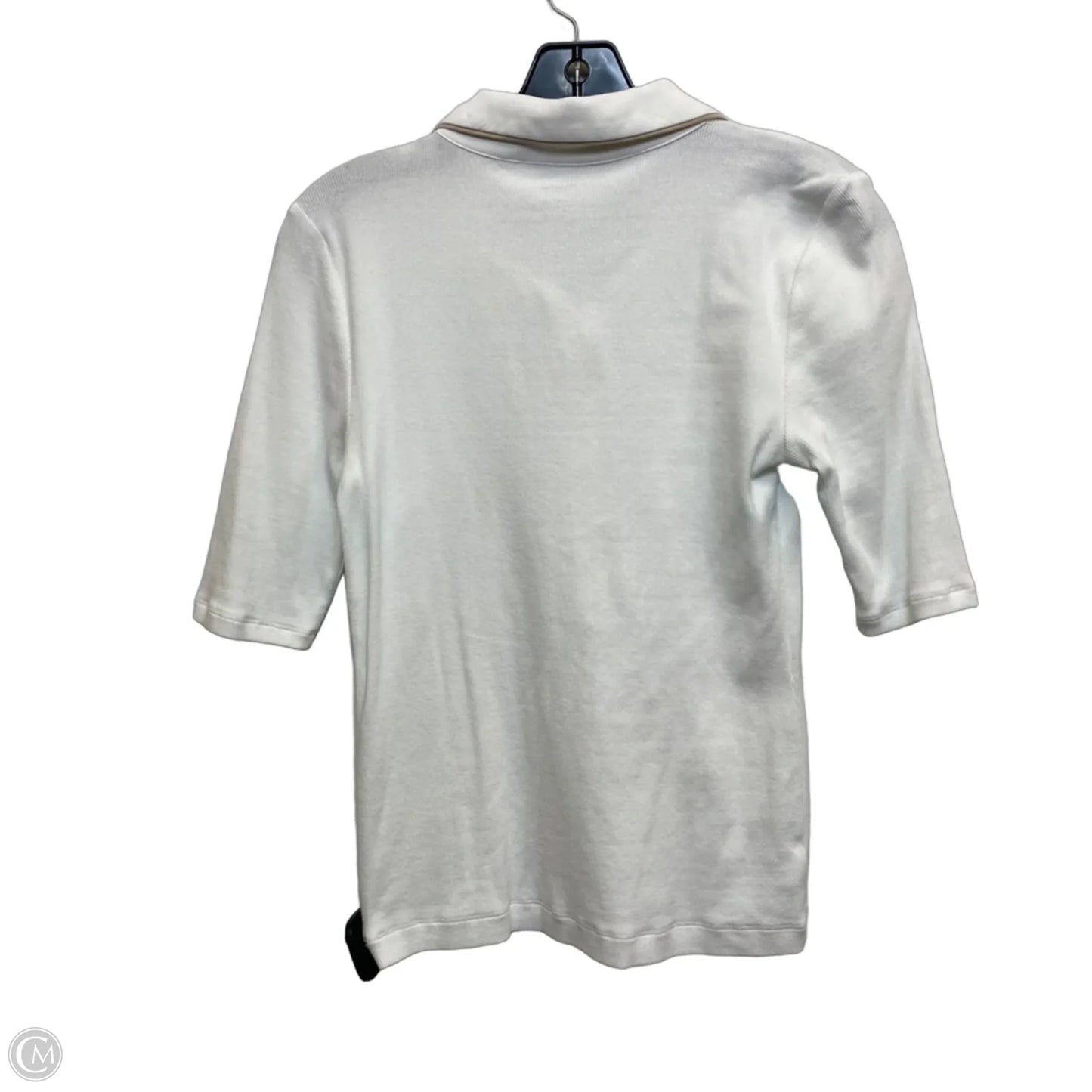 Top Short Sleeve By Loft In White, Size: M