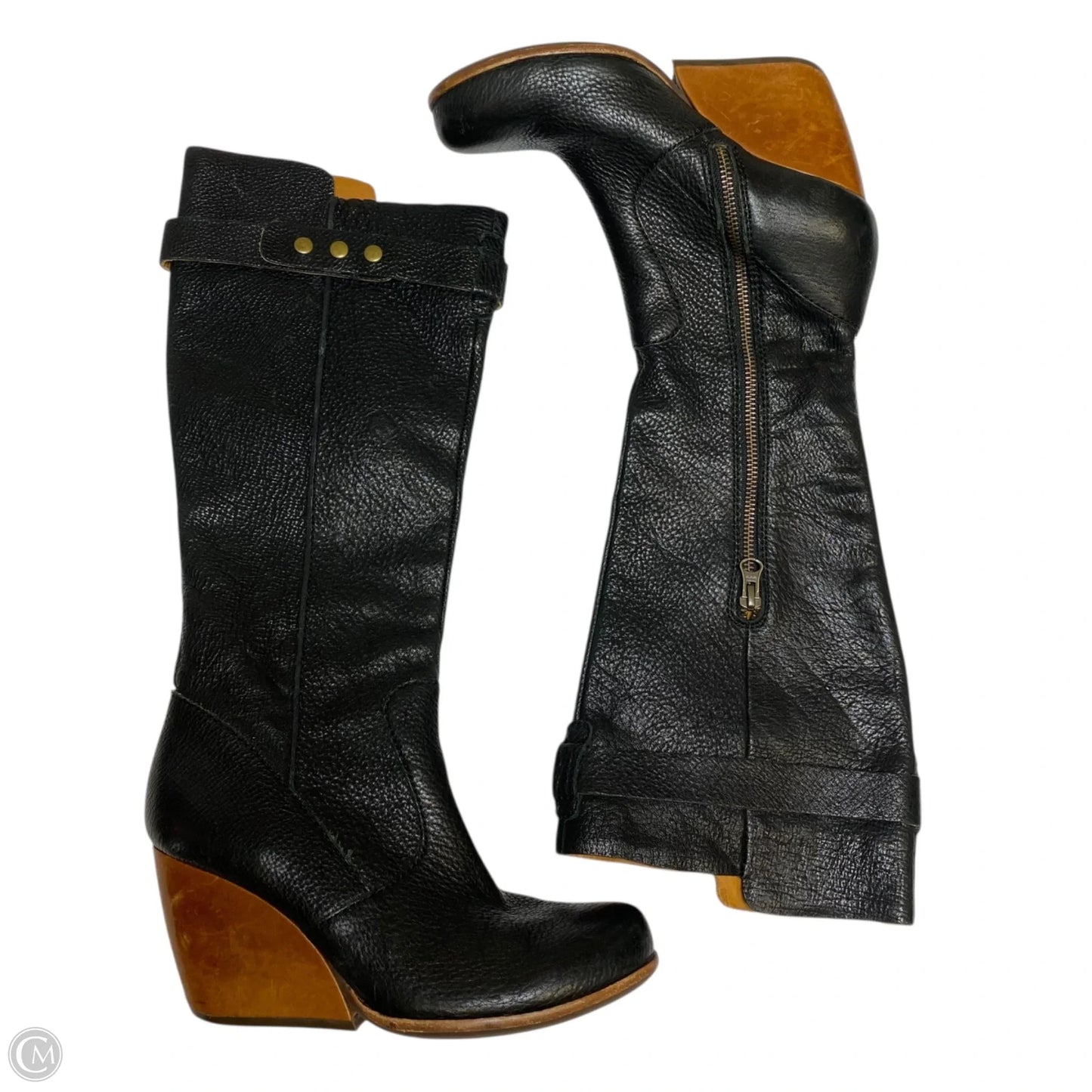 Boots Knee Heels By Kork Ease In Black, Size: 7