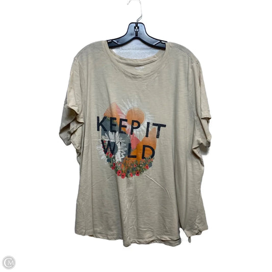 Top Short Sleeve By Old Navy In Beige, Size: 3x
