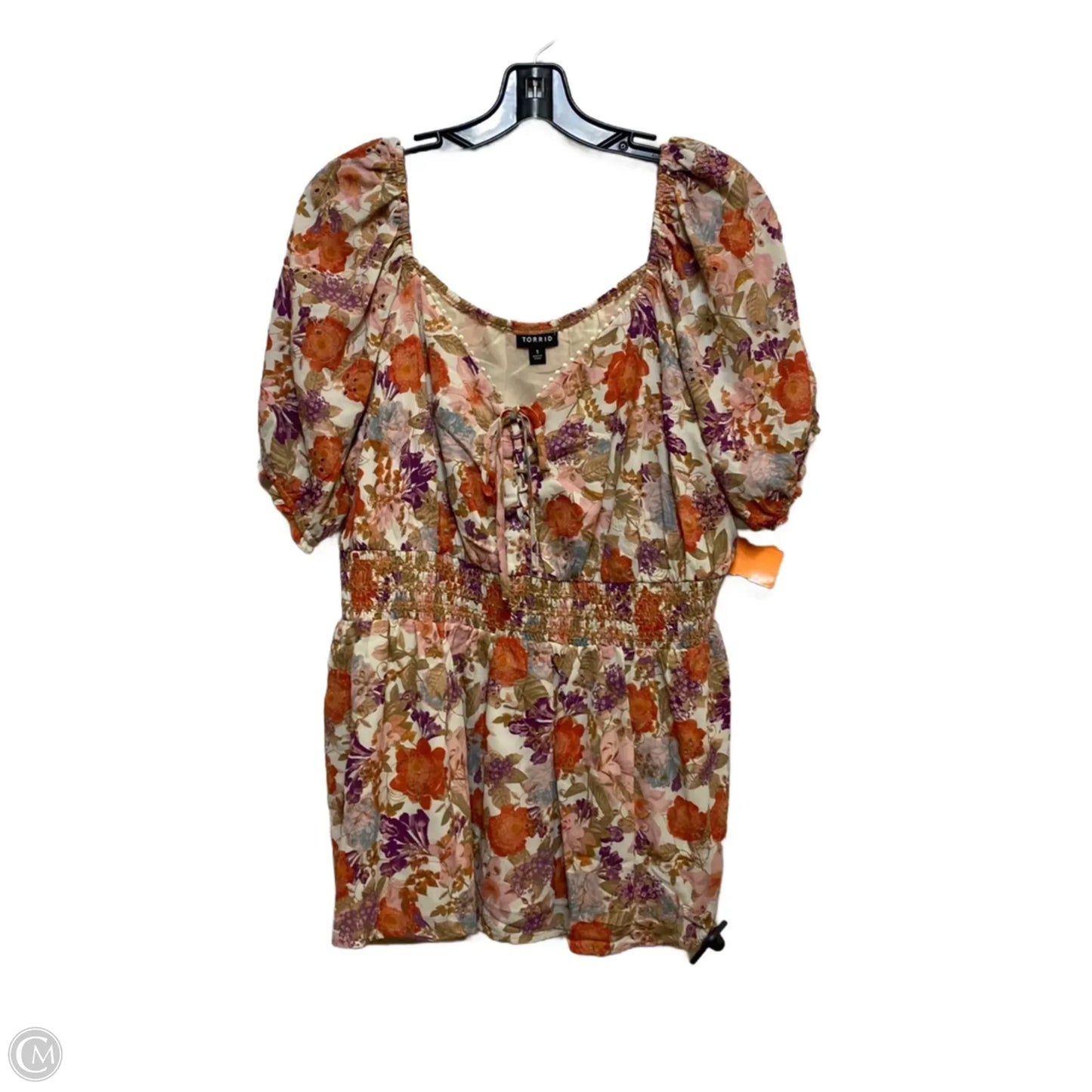 Blouse Short Sleeve By Torrid In Floral Print, Size: 1x