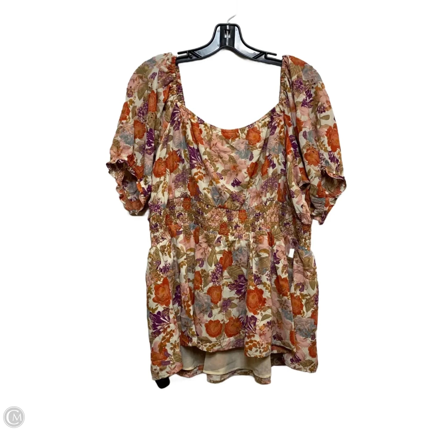 Blouse Short Sleeve By Torrid In Floral Print, Size: 1x