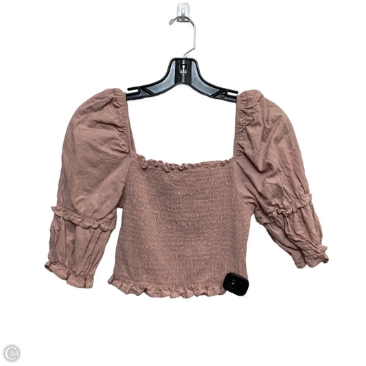 Top Short Sleeve By Hyfve In Pink, Size: M
