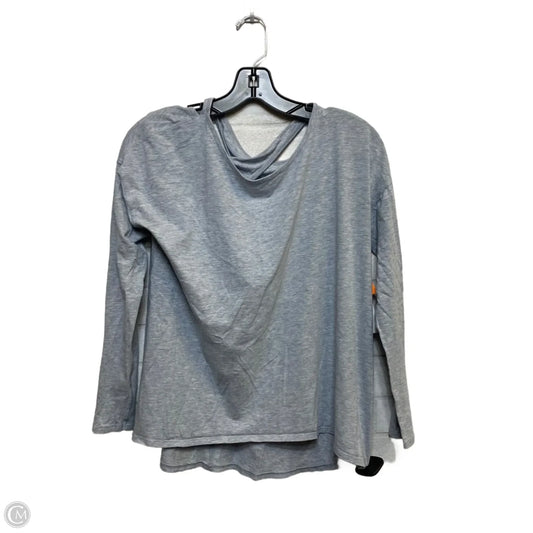 Athletic Top Long Sleeve Crewneck Designer By Lululemon In Grey, Size: S