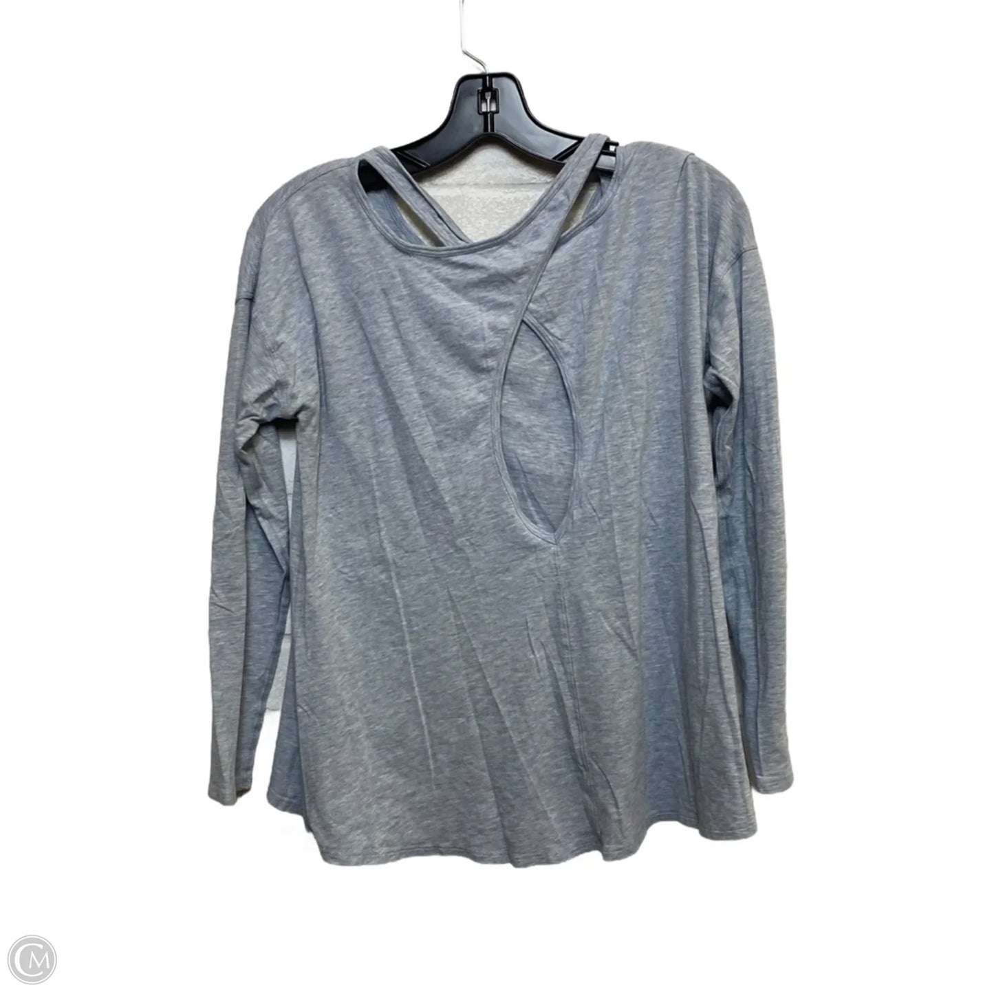 Athletic Top Long Sleeve Crewneck Designer By Lululemon In Grey, Size: S