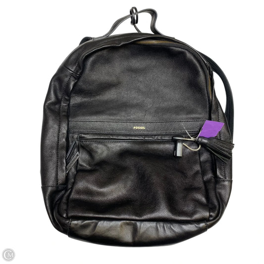 Backpack Leather By Fossil, Size: Medium