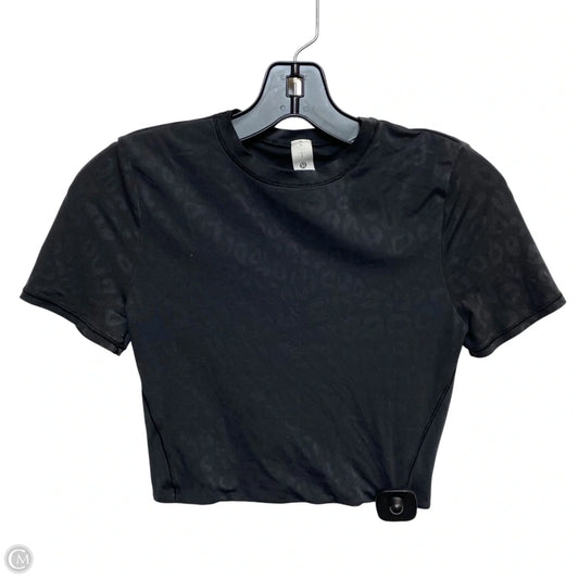 Athletic Top Short Sleeve By Lululemon In Black, Size: S