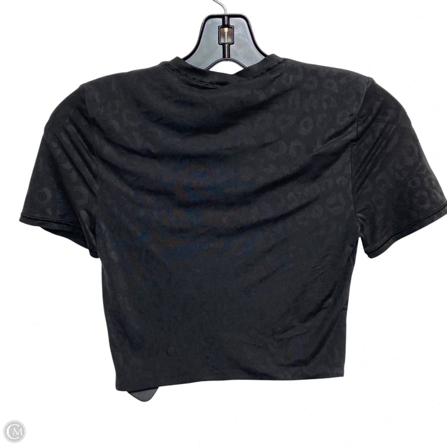 Athletic Top Short Sleeve By Lululemon In Black, Size: S