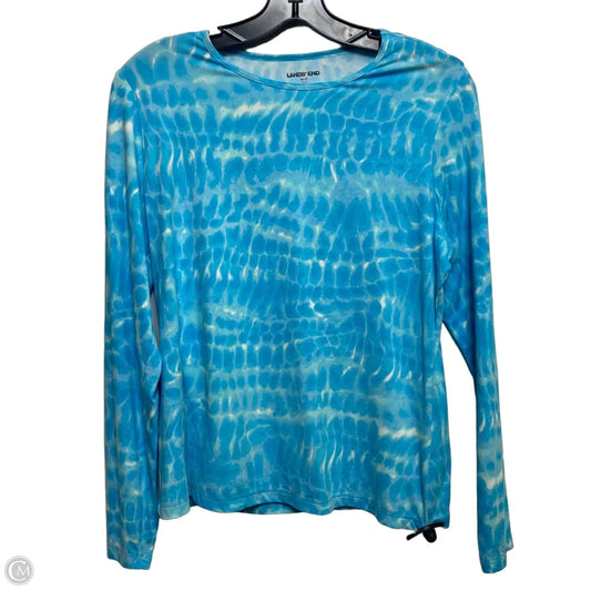 Athletic Top Long Sleeve Crewneck By Lands End In Blue, Size: Mp