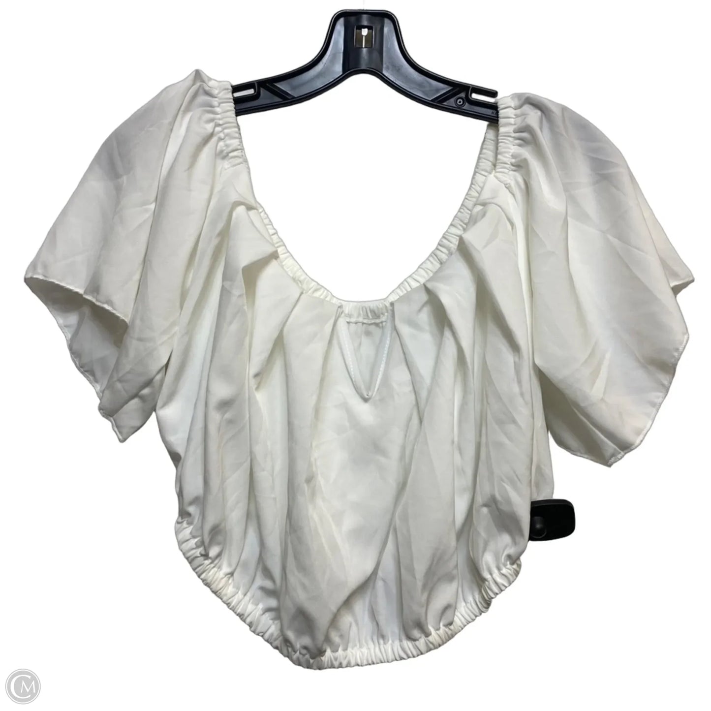 Top Short Sleeve By Shein In White, Size: Xl