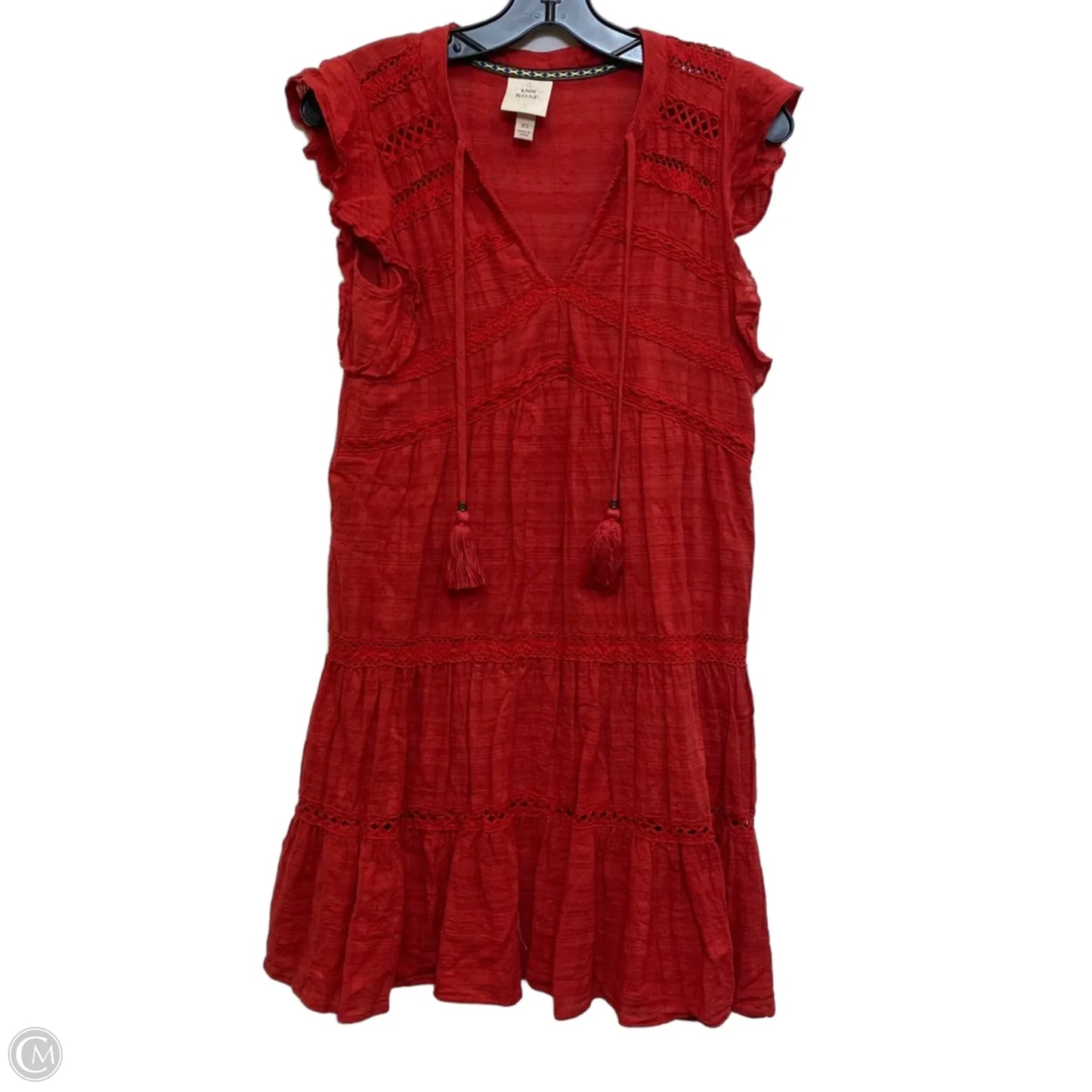Dress Casual Short By Knox Rose In Red, Size: Xs