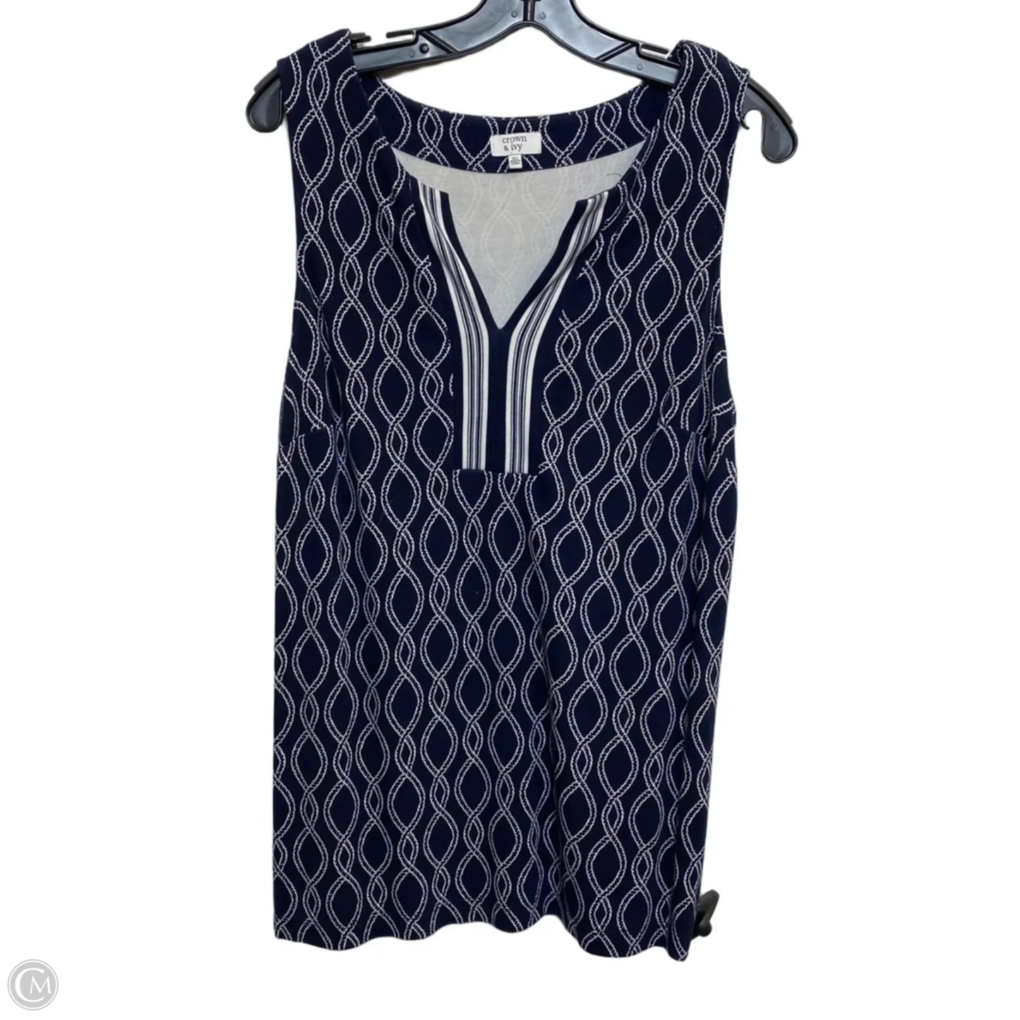 Top Sleeveless By Crown And Ivy In Navy, Size: Xl