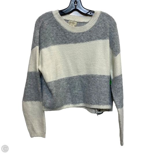 Sweater By Jessica Simpson In Grey & Tan, Size: L