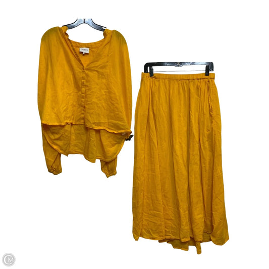 Skirt Set 2pc By Frnch In Orange, Size: M