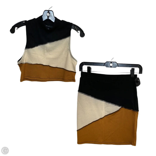 Skirt Set 2pc By Forever 21 In Black & Brown, Size: M
