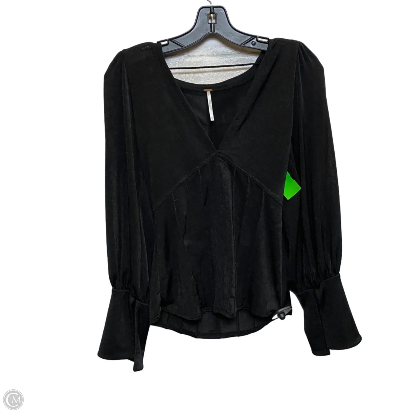 Top Long Sleeve By Free People In Black, Size: M