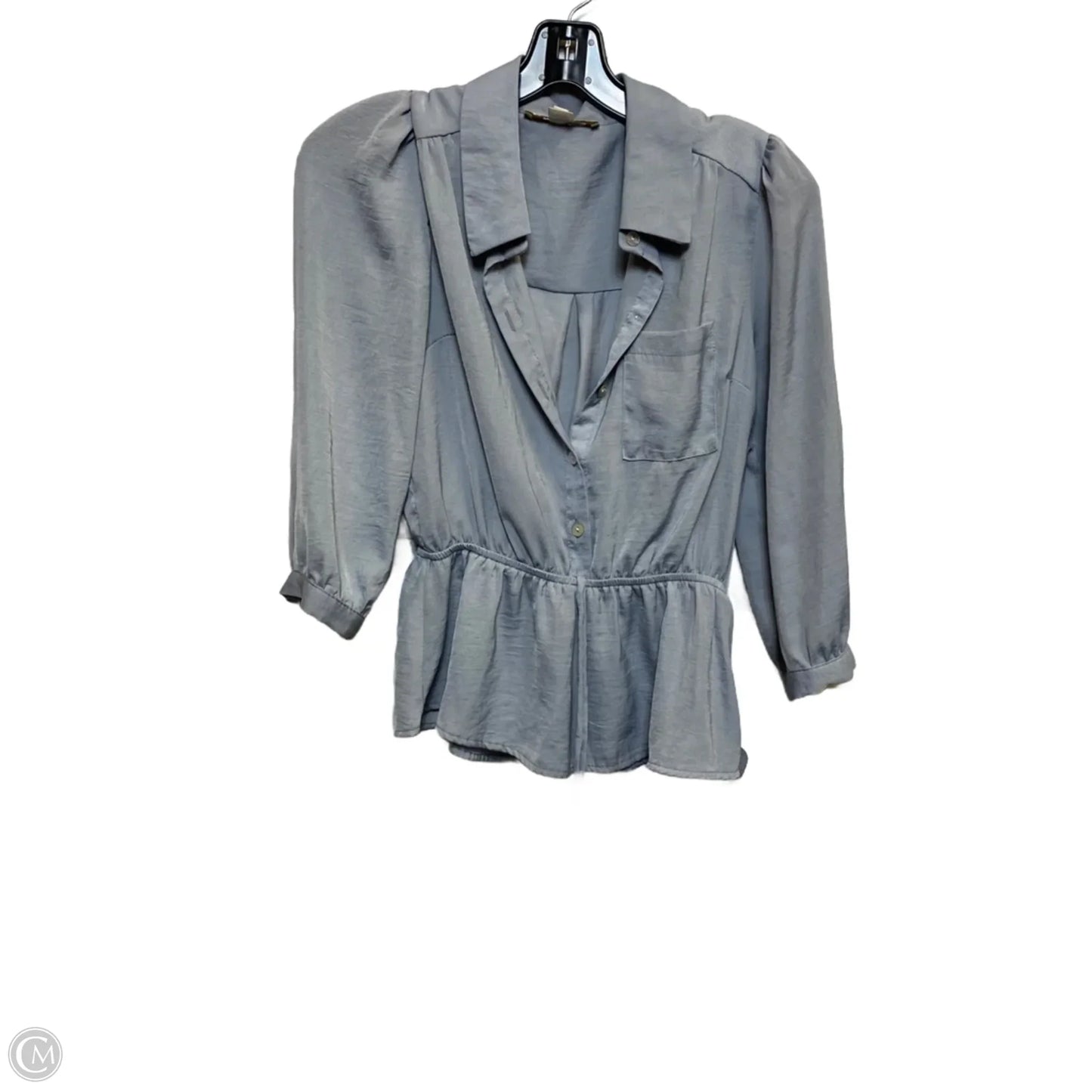 Top 3/4 Sleeve By Monteau In Blue, Size: M